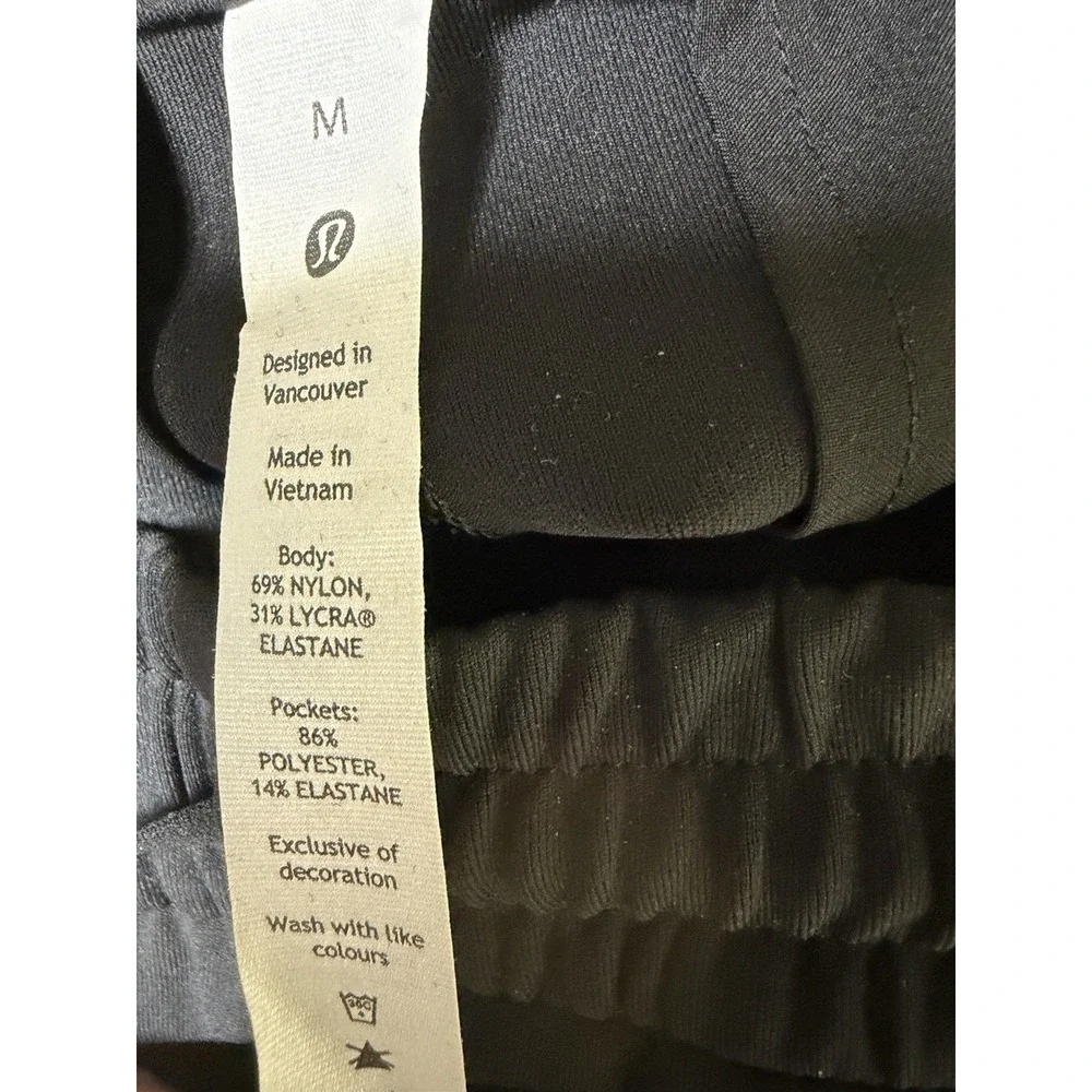 Lululemon Straight-Leg Mid-Rise Pant Luxtreme Black Women's Size Medium - Picture 10 of 11